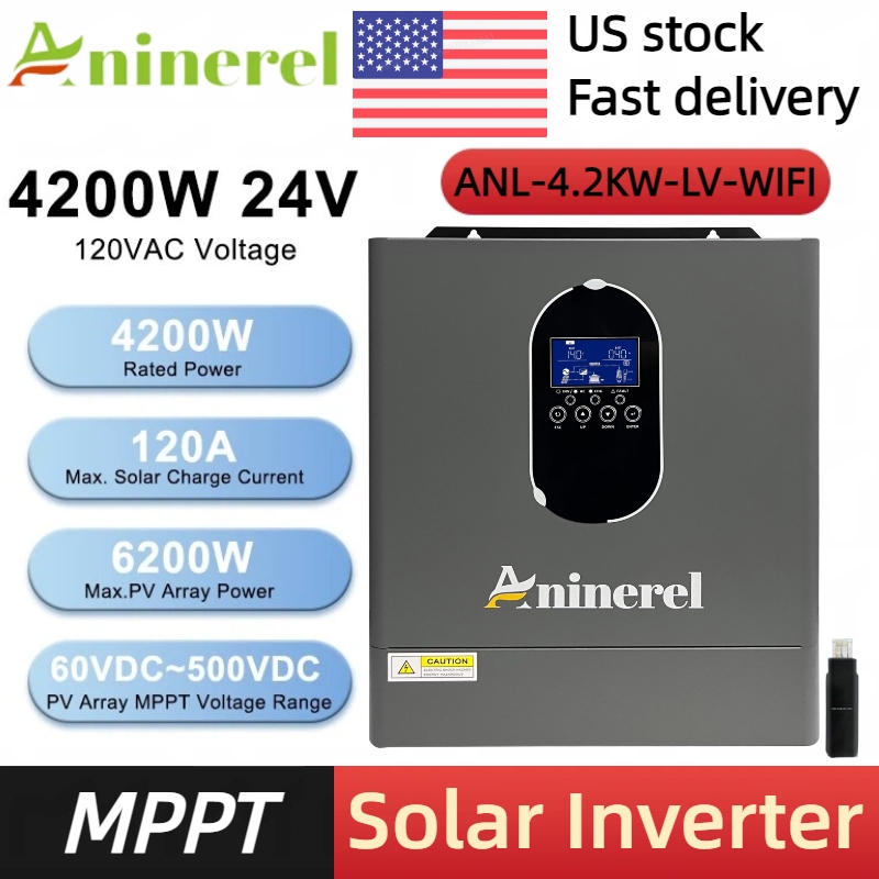 Drone Solar Charger - Гибридный солнечный инвертор Aninerel US, 110-120В,